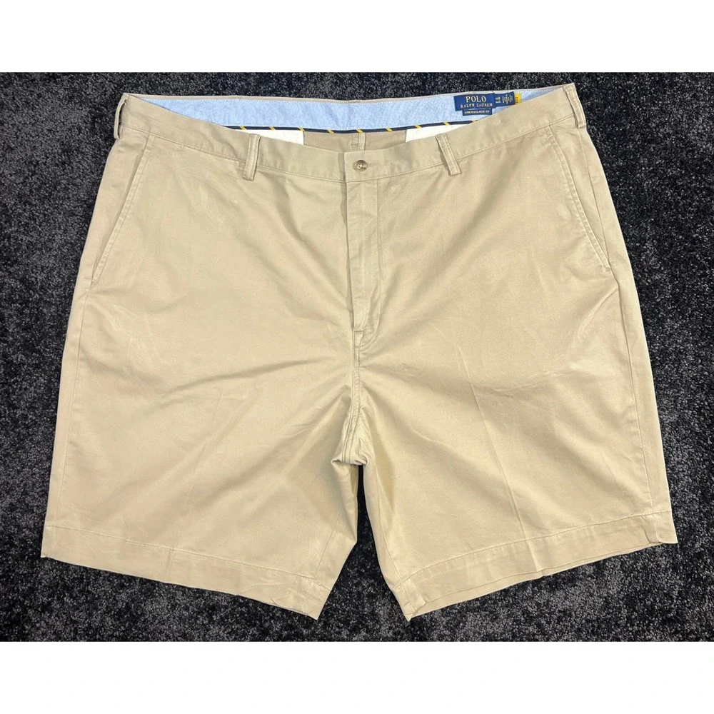 Polo Ralph Lauren Mens Twill Classic Fit Stretch Polo Chino Shorts Beige 46B/46G